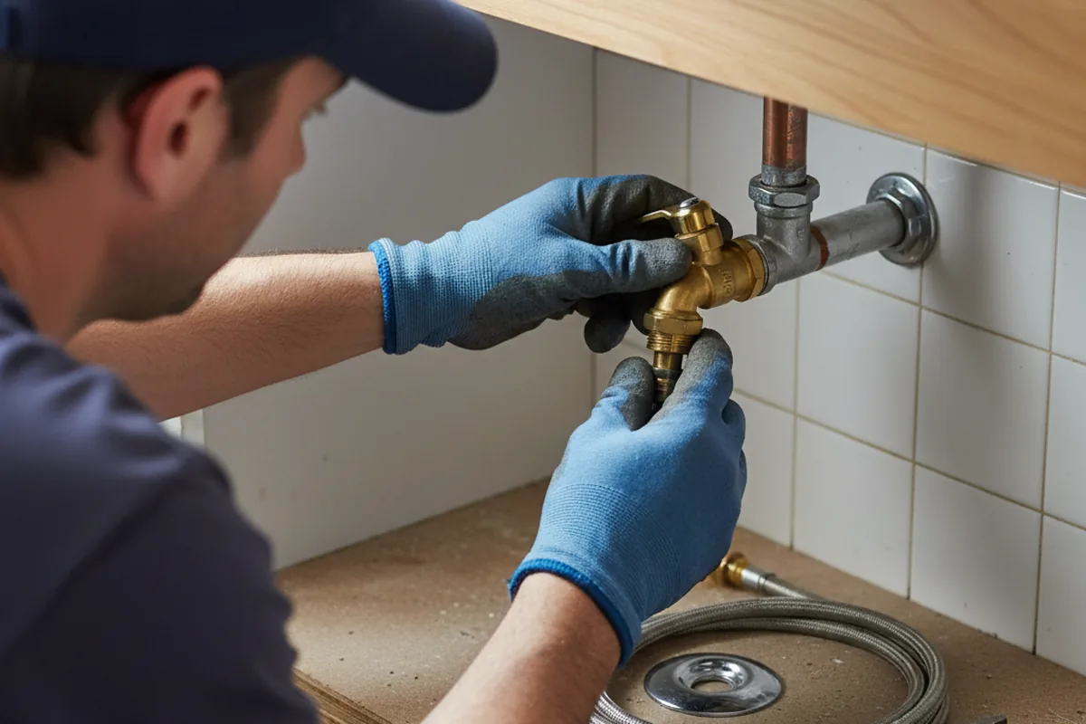 Shutoff valve and fitting work during Faucet and Fixture Repair in Butler